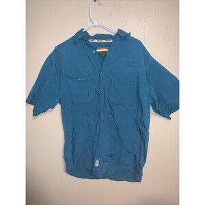 Wrangler Hero Outdoor Gear Men’s Vented Fishing Shirt Size L Blue